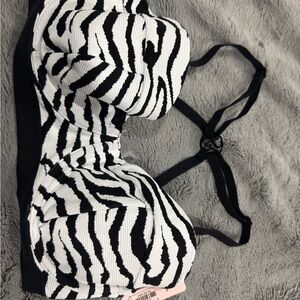 Victoria's Secret Black and White Zebra Print Bra